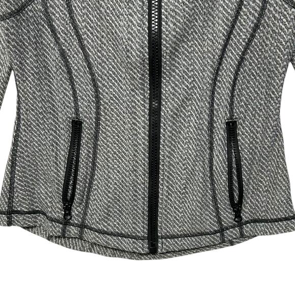 Lululemon Define Jacket Women's Sz 6 Heathered Herringbone Black Luon Outdoors - Picture 4 of 9